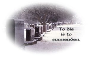 Headstones in a snowy graveyard